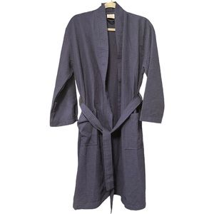 Melsimo Spa Kimono Robe  Square Waffle Weave Turkish size XS/S never worn Navy